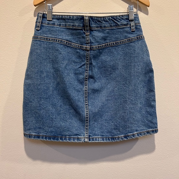 Garage Blue Denim Button-up Skirt - Picture 2 of 3